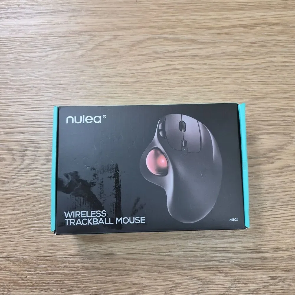 Nulea M501 Wireless Trackball Mouse, Rechargeable Ergonomic, Easy Thumb Control